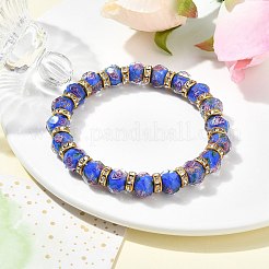 Граненые рондели ручной работы с внутренним цветком&nbsp;BJEW-SW001579-04