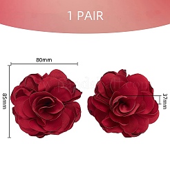 Цветочные украшения для обуви из полиэстера&nbsp;AJEW-WH0471-100B