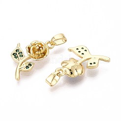 Латунные микро проложить кубического циркония подвески&nbsp;KK-T071-115G