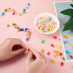 1200шт 6 стильные непрозрачные и прозрачные акриловые подвески&nbsp;MACR-CW0001-05