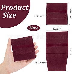 Бархатные мешочки с клапаном для украшений&nbsp;LS-ABAG-WH0038-43A