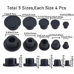 20 шт. 5 заглушки для отверстий из силикона&nbsp;AJEW-GF0008-06A