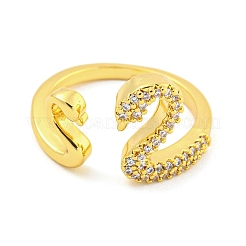 Кольцо-манжета из нержавеющей стали 304 с кубическим цирконием для женщин&nbsp;RJEW-S406-05G-03