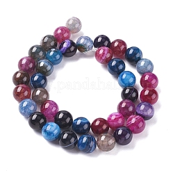 Натуральные полосатые агатовые / полосатые агатовые бусинки&nbsp;G-G582-10mm-53