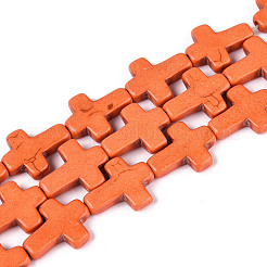 Нити из синтетических бирюзовых бусин&nbsp;G-P507-06D