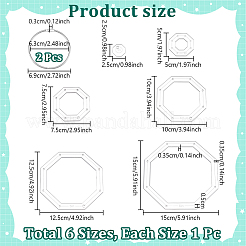 Прозрачный акриловый шаблон для шитья&nbsp;AJEW-NB0007-10B