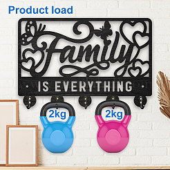 Настенные вешалки из дерева и железа&nbsp;HJEW-WH0055-227