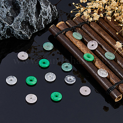 16 шт. 4 стиля: натуральный зеленый авантюрин&nbsp;G-DC0001-60