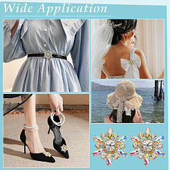 2 шт. Цветочные украшения из страз&nbsp;DIY-FG0006-42G-01