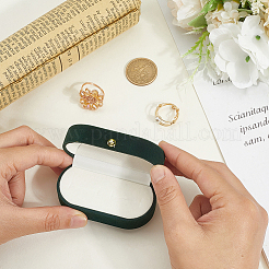 1шт прямоугольная бархатная коробка для парных колец&nbsp;CON-BBC0001-20B