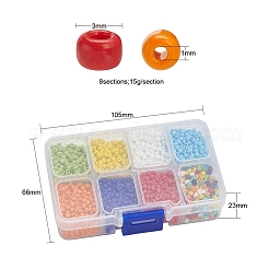 8 цветные стеклянные бусины&nbsp;SEED-YW0001-58