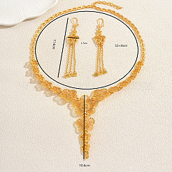Комплекты из серег и ожерелий из сплава с полыми цветами для женщин&nbsp;DB1461
