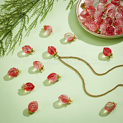 36шт прозрачные стеклянные подвески&nbsp;GLAA-ME0001-20