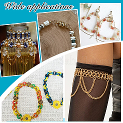 500 шт. 5 стильных латунных открытых соединительных кольца&nbsp;KK-PH0003-58