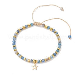 Браслеты с подвесками из нержавеющей стали Star 201&nbsp;BJEW-JB12801-02