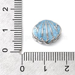 304 нержавеющая сталь эмалированные европейские бусины&nbsp;STAS-D153-32P