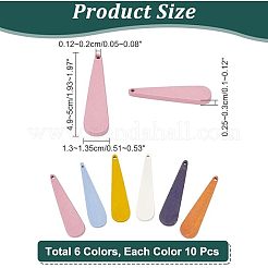 60шт 6 цвета деревянные подвески&nbsp;WOOD-NB0002-26