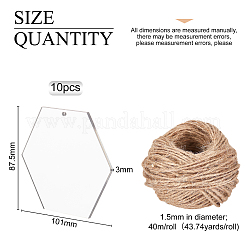 Шестиугольные прозрачные акриловые большие подвески&nbsp;TACR-BC0001-11