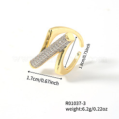 Манжеты из латуни с микро паве кубический цирконий для женщин&nbsp;BP2038-3