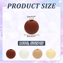 Матовые непрозрачные акриловые бусины&nbsp;OACR-AR0001-20B