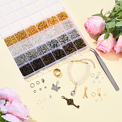 Железные открытые соединительные кольца&nbsp;DIY-YW0017-54