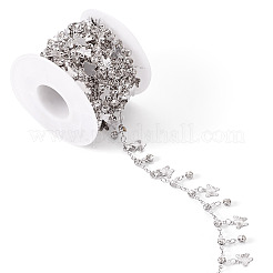 Плоские круглые звенья ручной работы со стразами длиной 3 м.&nbsp;CHC-TA0001-36