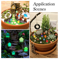 30 шт. 2 стиля светящегося смоляного грибного украшения&nbsp;RESI-TA0004-04A