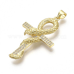 Латунные микро проложить кубического циркония подвески&nbsp;ZIRC-T014-012-NF