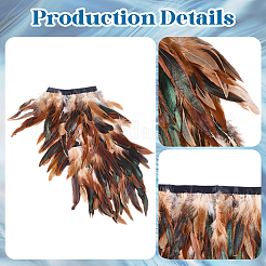 Накидка из натуральных перьев в готическом стиле&nbsp;AJEW-WH20067-017B