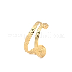 Браслеты-манжеты из нержавеющей стали 304 для женщин&nbsp;BJEW-B108-02G