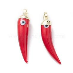 Ручной зла подвески бусины глаз LAMP-F031-01G-01