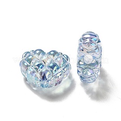 Прозрачные акриловые бусины в виде вафель&nbsp;OACR-E016-01E