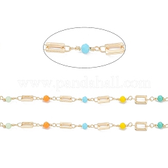 Латунные прямоугольные звенья ручной работы&nbsp;CHC-R135-01G