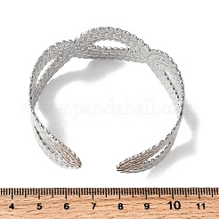 Браслеты-манжеты из нержавеющей стали 304 для женщин&nbsp;LS-BJEW-H635-04P