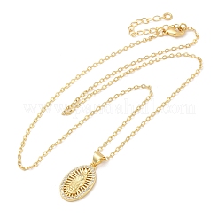 Колье с подвесками из латуни с микропаве и кубическим цирконием&nbsp;LS-NJEW-I125-01D