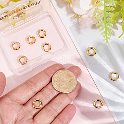 10 шт. латунные пружинные кольца-затворы&nbsp;KK-BBC0022-07B