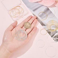 24шт 12 стильных латунных соединительных кольца&nbsp;KK-BC0009-49