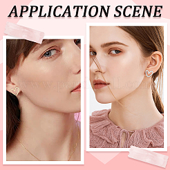 20 шт. двухцветные латунные серьги-гвоздики в форме сердца&nbsp;KK-BBC0021-99