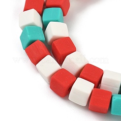 Рождественские бусины из полимерной глины ручной работы CLAY-F006-01C