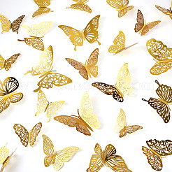 96 шт. 8 стиля 3D наклейки на стену в виде бабочки для домашних животных&nbsp;DIY-TA0013-12A