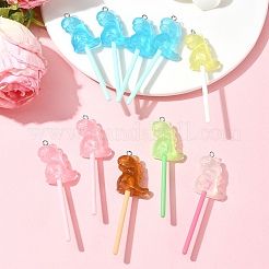 10 шт. большие подвески из светящейся полупрозрачной смолы&nbsp;FIND-FS0002-91E