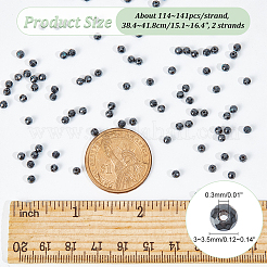 2 прядь немагнитных синтетических гематитовых бусин&nbsp;G-NB0005-01B