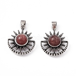 Натуральные кварцевые подвески из клубники&nbsp;KK-A173-08AS-02