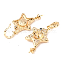 Латунный микро-паве кубический цирконий&nbsp;KK-A279-01G