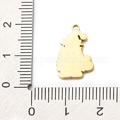 Рождественские эмалевые подвески из нержавеющей стали 304&nbsp;LS-STAS-B112-02G-09