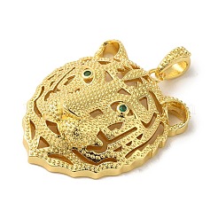 Латунные микро-паве зеленые кубические циркониевые подвески&nbsp;KK-R162-087G