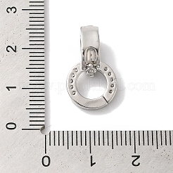 Кольцо-стойка покрытие латунь микро-паве прозрачный кубический цирконий застежки твистер&nbsp;LS-KK-A225-16P