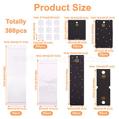 80 шт. 4 прямоугольные картонные карточки для демонстрации ювелирных изделий&nbsp;CDIS-YS0001-04