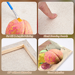 6шт прямоугольные деревянные панели для росписи по дереву&nbsp;AJEW-WA0001-08