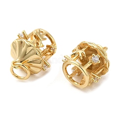 Латунные микропаве прозрачные подвески с фианитом&nbsp;KK-K349-16